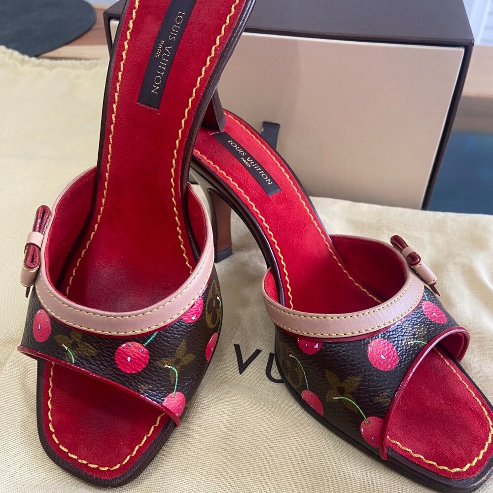 Louis Vuitton Happy Cherries Limited Edition, Vintage LV open-toe